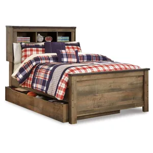 Trinell Full Bookcase Storage Bed, Dresser and Nightstand