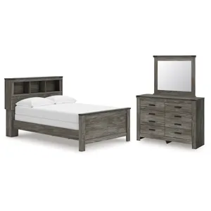 Frandern Full Bookcase Bed, Dresser and Mirror