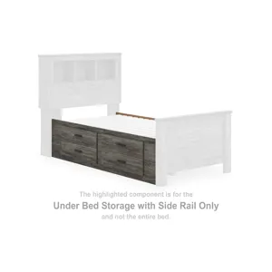 Frandern Under Bed Storage with Side Rail
