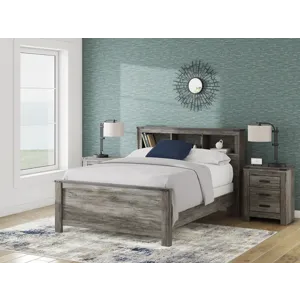 Frandern Queen Bookcase Bed, Dresser and Mirror