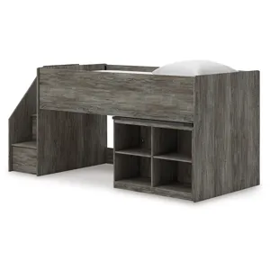 Frandern Twin Loft  Bed with Bookcase Storage
