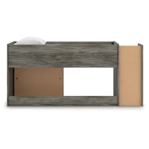 Frandern Twin Loft  Bed with Bookcase Storage