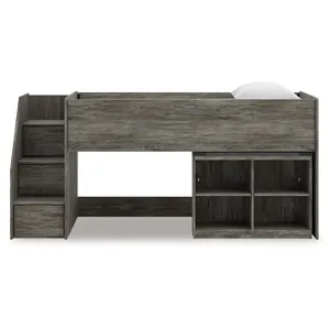 Frandern Twin Loft  Bed with Bookcase Storage