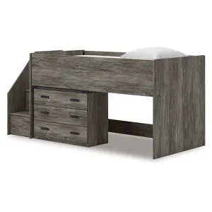 Frandern Twin Loft Bed with Drawer Storage