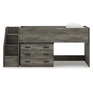 Frandern Twin Loft Bed with Drawer Storage