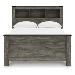 Frandern Full Bookcase Panel Bed with Storage