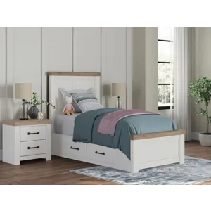 Savonport Twin Panel Bed with Storage