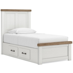 Savonport Twin Panel Bed with Storage