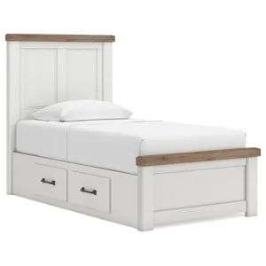 Savonport Twin Panel Bed with Storage