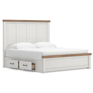 Savonport King Panel Bed with Storage
