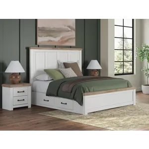 Savonport King Panel Bed with Storage