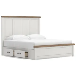 Savonport King Panel Bed with Storage