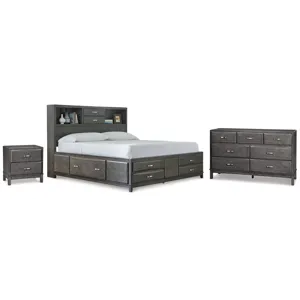 Caitbrook Queen Storage Bed, Dresser and Nightstand