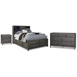 Caitbrook Full Storage Bed, Dresser and Nightstand