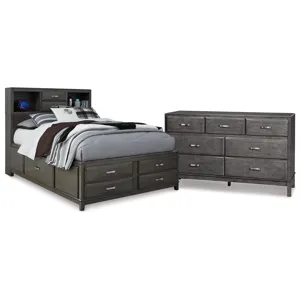 Caitbrook Full Storage Bed and Dresser