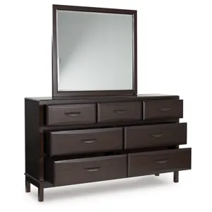 Vanmore Queen Storage Bed, Dresser and Mirror