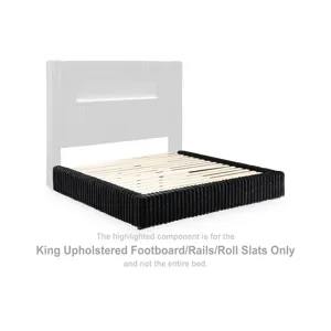 Tayleena King Upholstered Footboard/Rails/Roll Slats