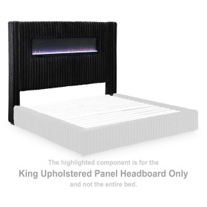 Agrander King Upholstered Panel Headboard