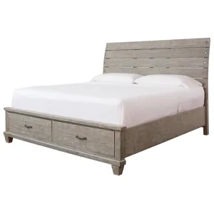 Naydell Queen Panel Bed with 2 Storage Drawers