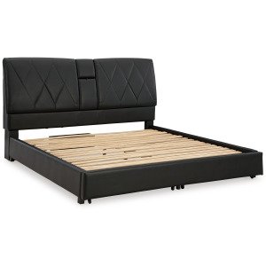 Beckilore King Upholstered Storage Bed