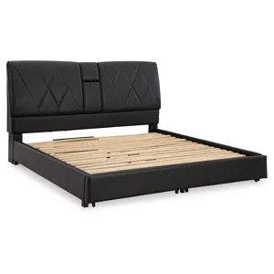 Beckilore King Upholstered Storage Bed