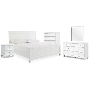 Fortman King Panel Bed, Dresser, Mirror, Chest and Nightstand