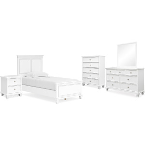 Fortman Twin Panel Bed, Dresser, Chest and Nightstand
