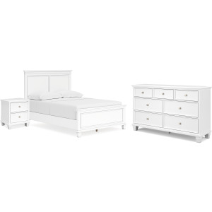 Fortman Full Panel Bed, Dresser and Nightstand