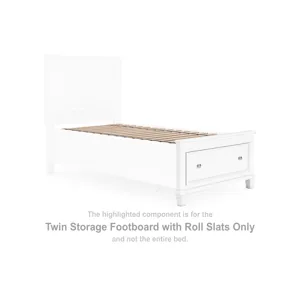 Fortman Twin Storage Footboard with Roll Slats
