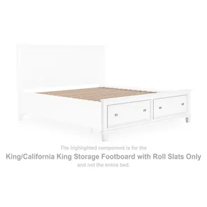 Fortman King/California King Storage Footboard with Roll Slats
