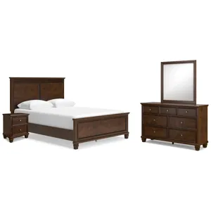 Danabrin Queen Panel Bed, Dresser, Mirror and Nightstand