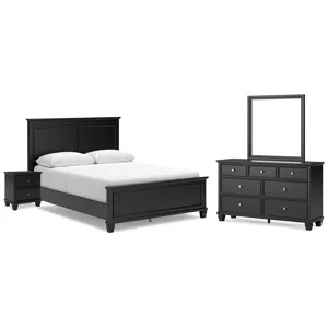 Lanolee Queen Panel Bed, Dresser, Mirror and Nightstand