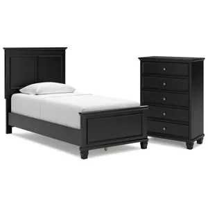 Lanolee Twin Panel Bed and Chest