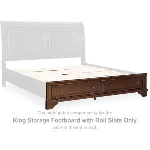 Trellington King Storage Footboard with Roll Slats