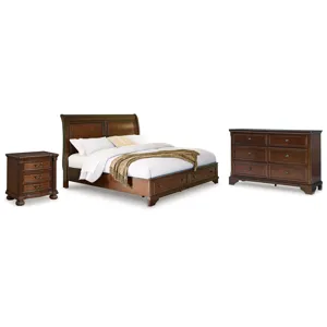 Trellington Queen Storage Bed, Dresser and Nightstand