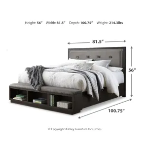Hyndell California King Upholstered Panel Bed with Storage