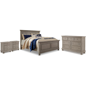 Lettner Queen Panel Bed, Dresser and 2 Nightstands