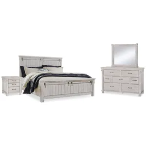 Brashland King Panel Bed, Dresser, Mirror and 2 Nightstands