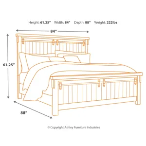 Brashland King Panel Bed, Dresser, Mirror and 2 Nightstands