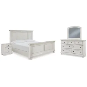 Robbinsdale Queen Panel Bed, Dresser, Mirror and Nightstand