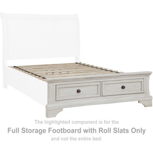 Robbinsdale Full Storage Footboard with Roll Slats