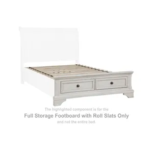 Robbinsdale Full Storage Footboard with Roll Slats