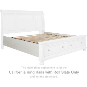 Robbinsdale California King Rails with Roll Slats