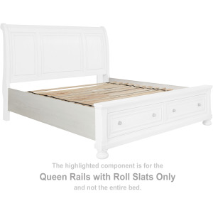 Robbinsdale Queen Rails with Roll Slats
