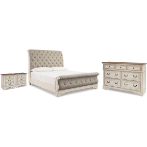 Realyn King Sleigh Bed, Dresser and 2 Nightstands