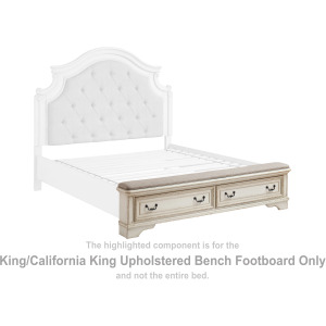 Realyn King/California King Upholstered Bench Footboard