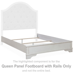 Moraway Queen Panel Footboard with Rails