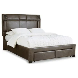 Mirlenz King Upholstered Bed with Storage