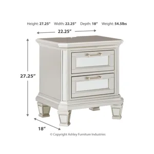 Lindenfield California King Upholstered Storage Bed, Dresser, Mirror and Nightstand