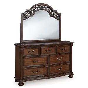 Lavinton King Poster Bed, Dresser, Mirror and Nightstand